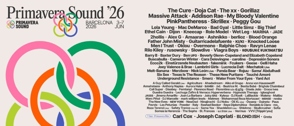 Primavera Sound Barcelona 2026 - Cartel Horizontal