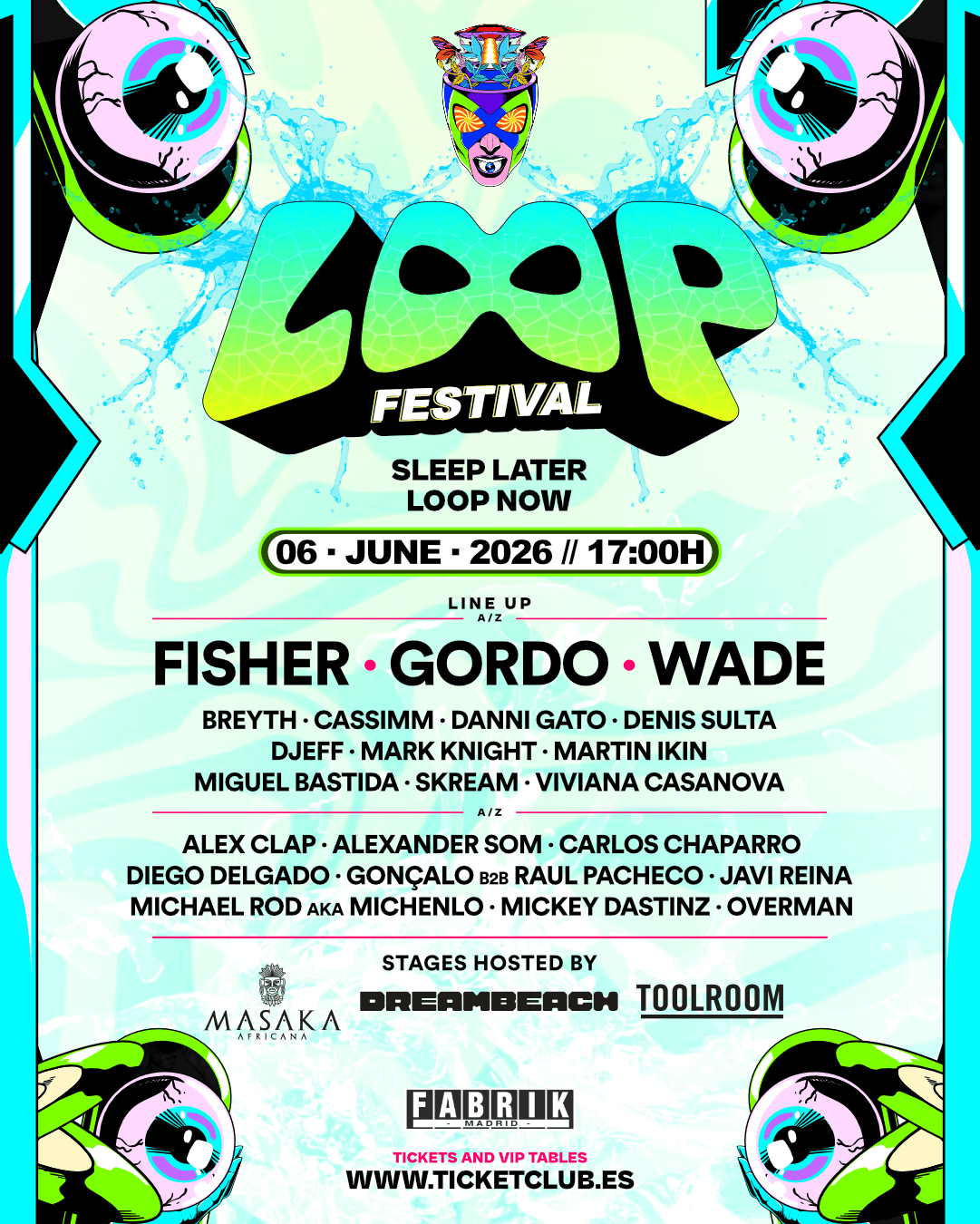 LOOP Festival 2026 (FABRIK) - Cartel de artistas