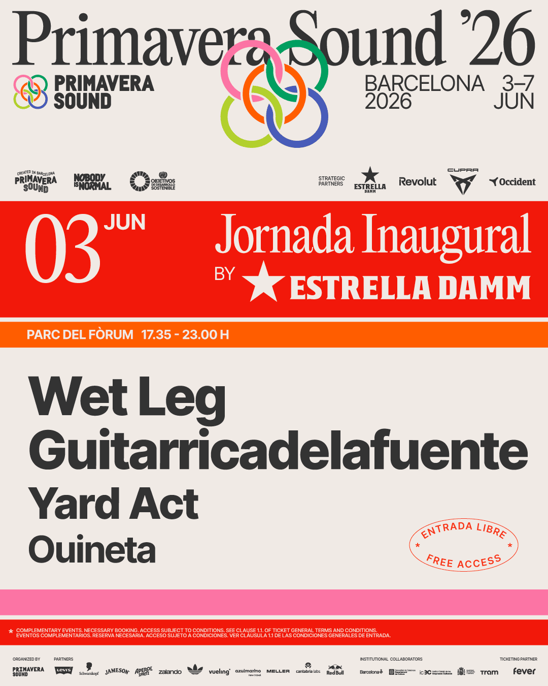 Primavera Sound 2026 (Cartel de apertura)