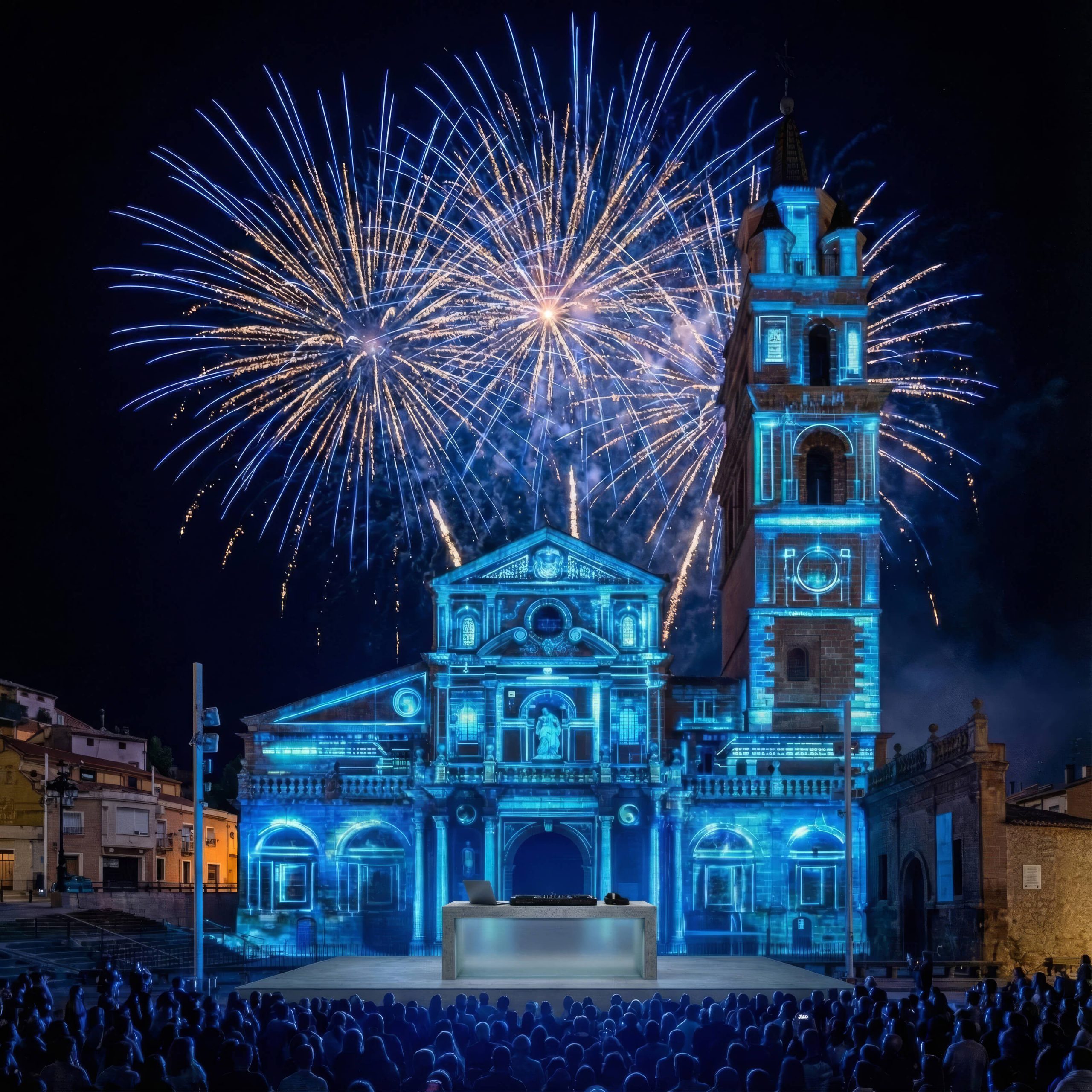 Catedral de Calahorra durante la Opening Ceremony de Holika Catedral de Calahorra durante la Opening Ceremony de Holika