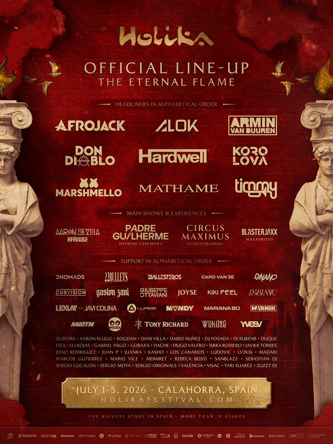 Holika Festival 2026 (Line up completo)