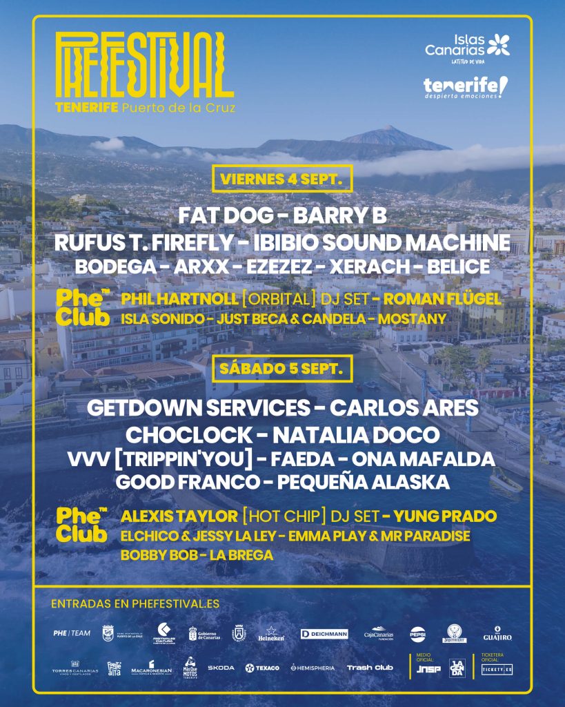Tenerife Phe Festival 2026 (Cartel completo)